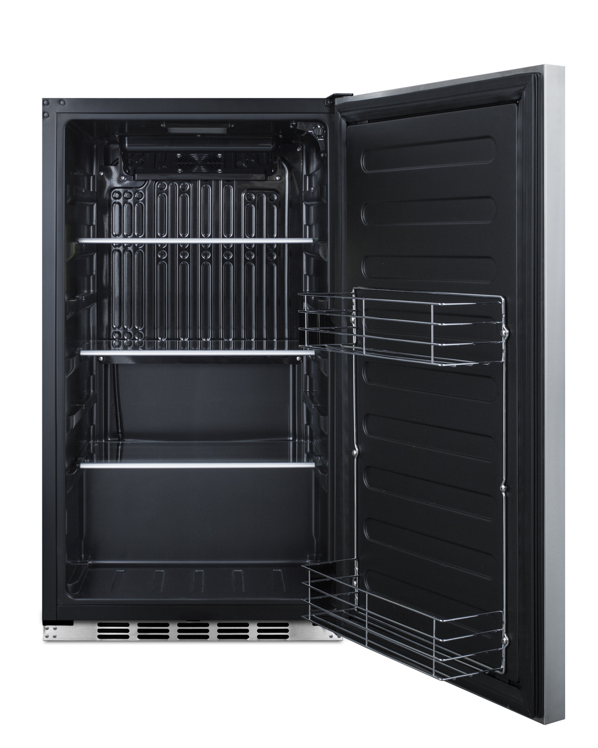 Commercially approved, ENERGY STAR certified all-refrigerator for built-in or freestanding use with a shallow 18